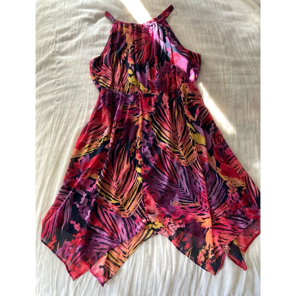 Lane Bryant 22/24 Halter Style Sundress Tropical Floral Print